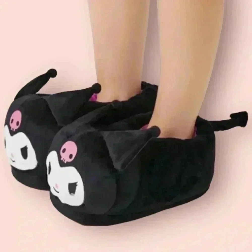 Forever 21 x Hello Kitty and Friends Kuromi Plush Slippers Size Large 9/10